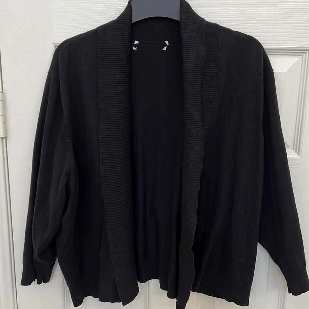CALVIN KLEIN SHORT SWEATER/JACKET•SIZE 1X•NEW•BLACK